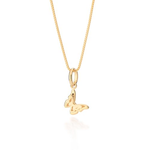 GOLD MINI DOUBLE BUTTERFLY PENDANT