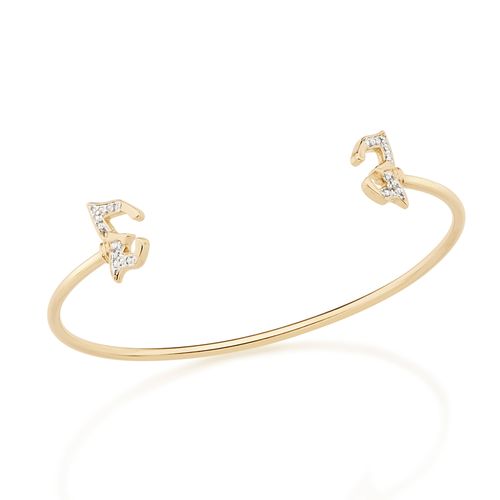 GOLD BRACELET WITH ZIRCONIA