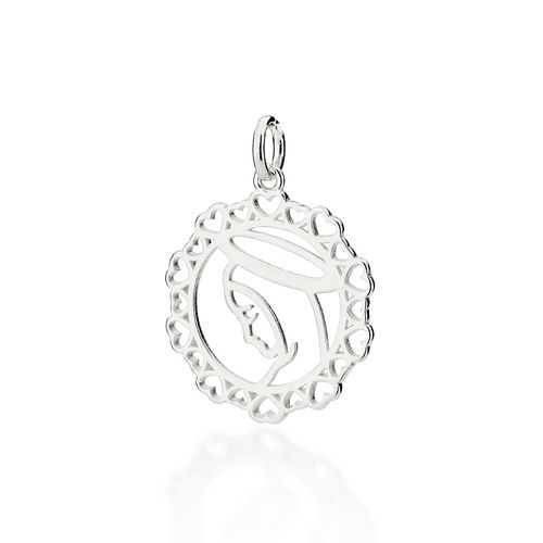 SILVER OUR LADY REVEALED CIRCLE PENDANT