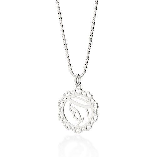 SILVER OUR LADY REVEALED CIRCLE PENDANT