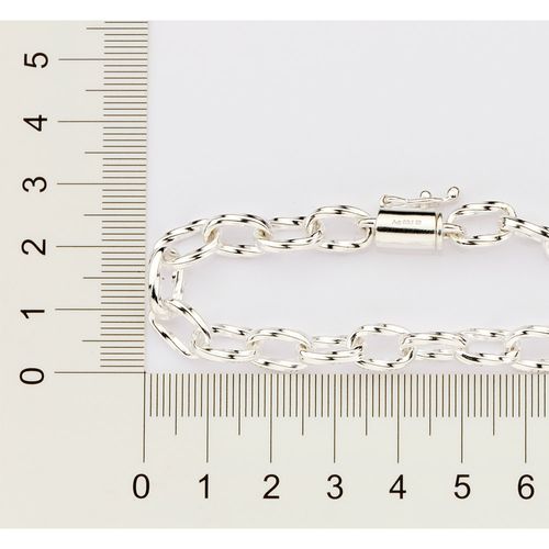 SILVER 925 TWISTED ROLO LINK CHAIN BRACELET