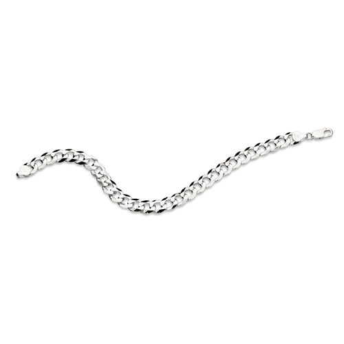 SILVER LARGE CURB LINK BRACELET LARGE