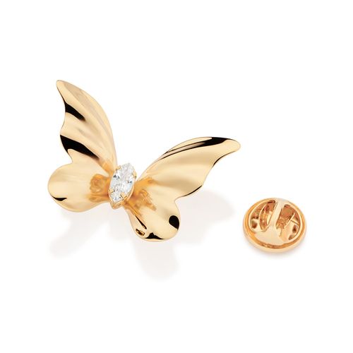 GOLD STUDDED BUTTERFLY PIN