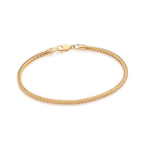 GOLD MEN'S FOX TAIL BRACELET - LARGE