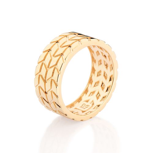 GOLD MEN'S TIRE RING