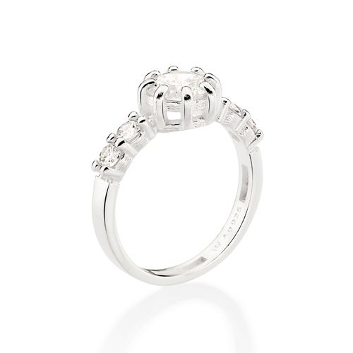 SILVER 925 CHRISTMAS TIME SOLITAIRE RING