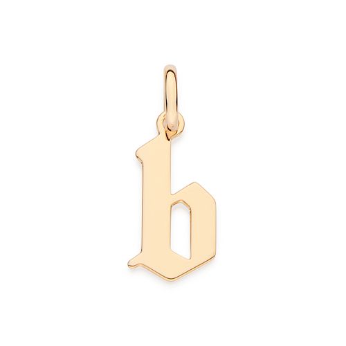 GOLD SCRIPT LETTER PENDANT-LETTER B