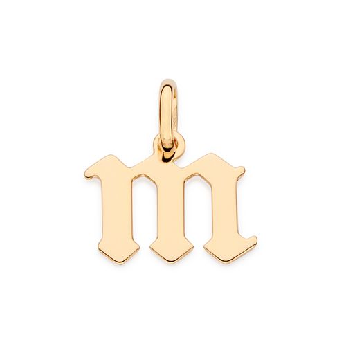 GOLD SCRIPT LETTER PENDANT-LETTER M