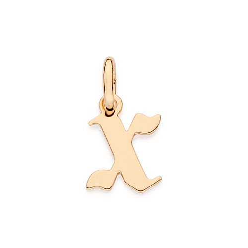 GOLD SCRIPT LETTER PENDANT-LETTER X