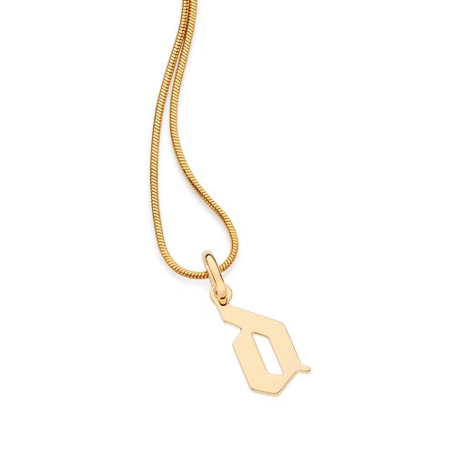 GOLD SCRIPT LETTER PENDANT-LETTER D