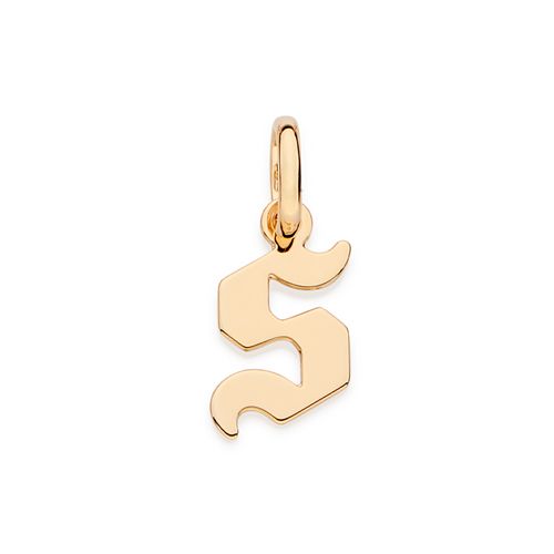 GOLD SCRIPT LETTER PENDANT-LETTER S