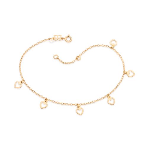 GOLD MINI HEARTS ANKLET