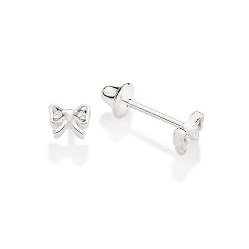 SILVER 925 BOW STUD EARRINGS