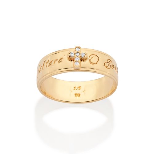 GOLD CROSS WEDDING BAND