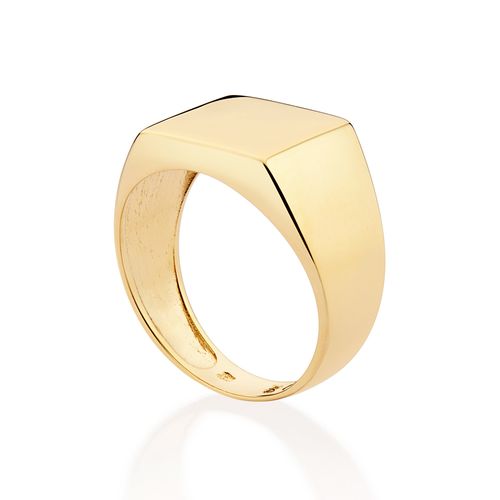 GOLD MEN'S SQUARE RING