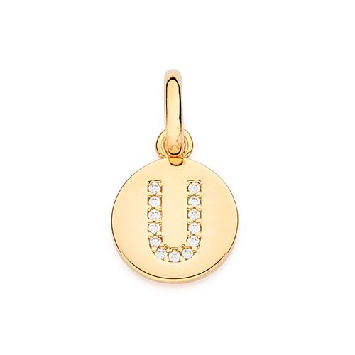 GOLD EVERYDAY INITIAL PENDANT  -LETTER U