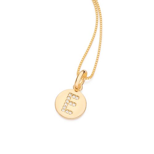 GOLD EVERYDAY INITIAL PENDANT  -LETTER E