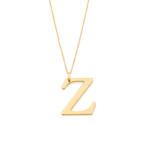 GOLD TRADITIONAL LETTER PENDANT -LETTER Z