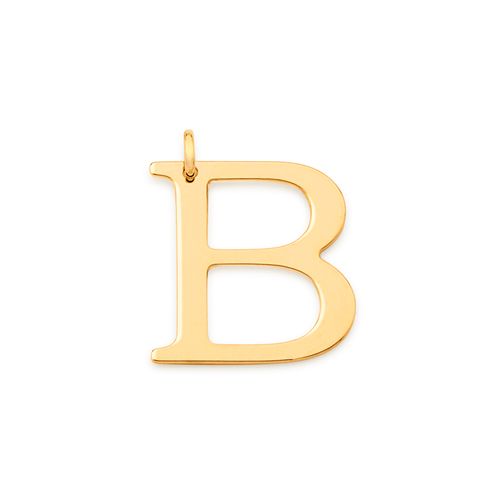 GOLD TRADITIONAL LETTER PENDANT -LETTER B