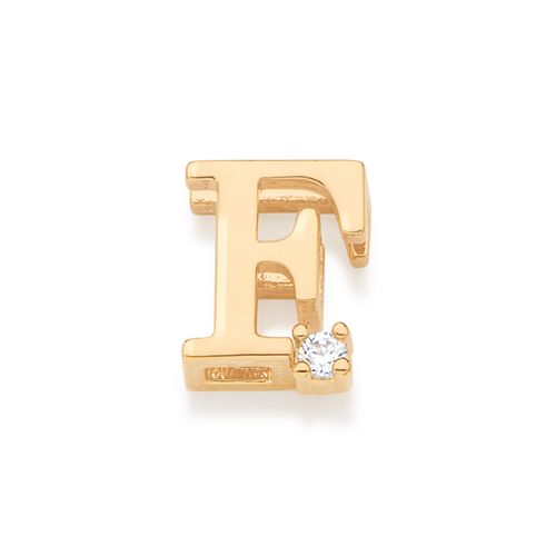 GOLD SPARKLE LETTER PENDANT-LETTER F