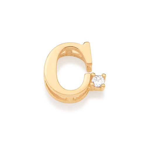 GOLD SPARKLE LETTER PENDANT-LETTER C