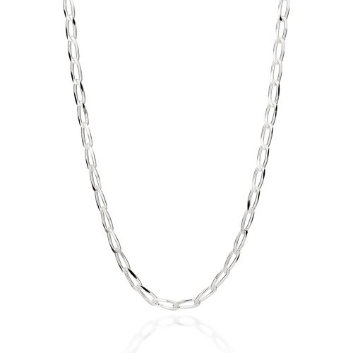 SILVER OVAL CABLE LINK CHAIN LARGE