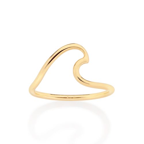 GOLD WAVE SKINNY RING