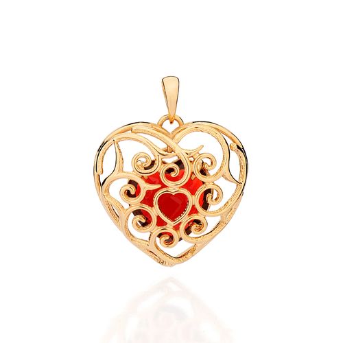 GOLD BLEEDING HEART PENDANT