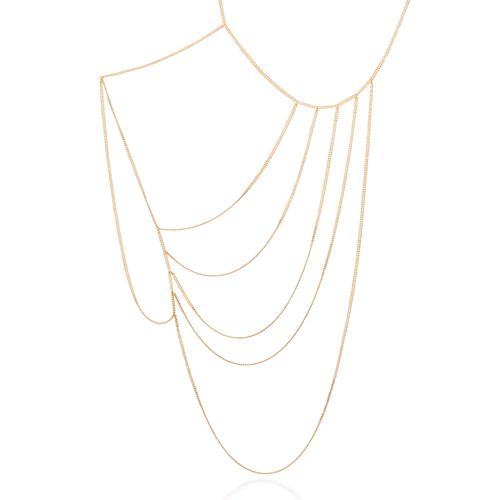 GOLD SIDE-TO-SIDE BODY CHAIN