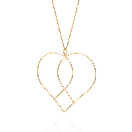 GOLD BROKEN HEART MAXI PENDANT