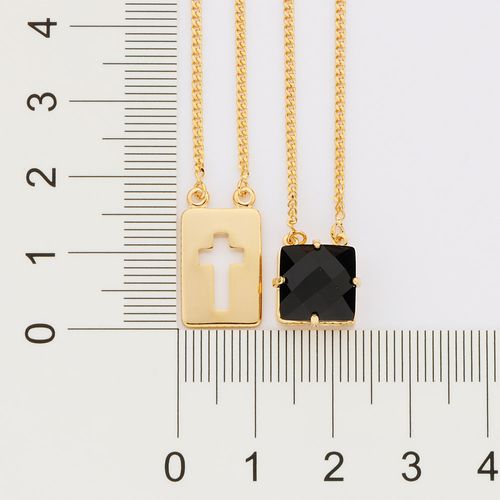 GOLD MEN'S URBAN SCAPULAR NECKLACE