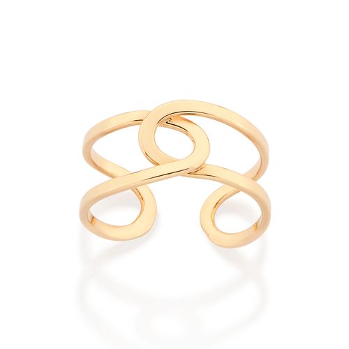 GOLD CROSSED PATHS RING