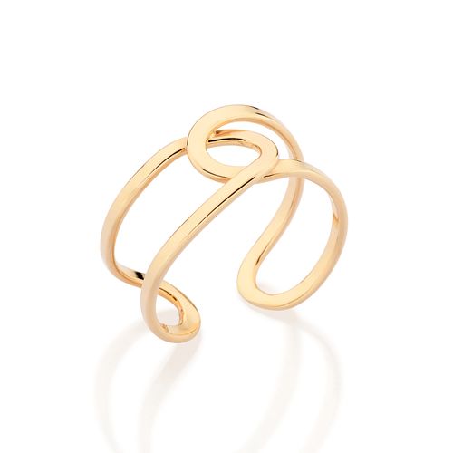 GOLD CROSSED PATHS RING