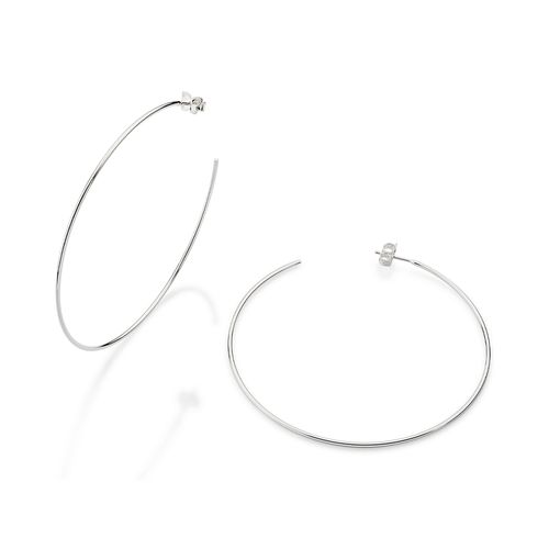 SILVER 925 LARGE EVERYDAY HOOP EARRINGS