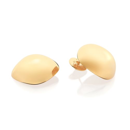 GOLD BUTTON EARRINGS