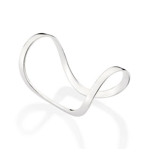 SILVER 925 WAVED SKINNY RING