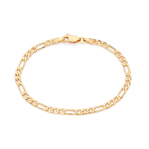 GOLD MEN S FIGARO BRACELET MEDIUM