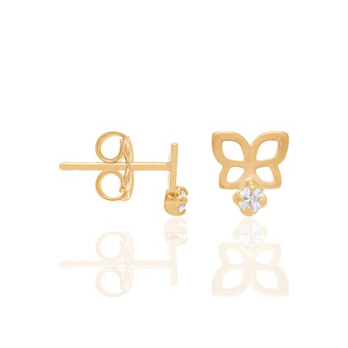 GOLD KID'S EARRING WITH ZIRCONIA