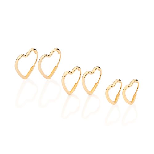 GOLD HEART HUGGIE EARRINGS KIT