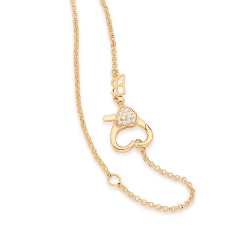 GOLD MAXI ROMMANEL BUTTERFLY NECKLACE IN WHITE