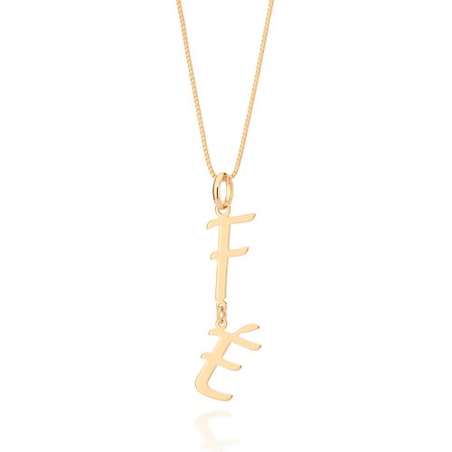 GOLD FAITH (FÉ) DANGLY PENDANT