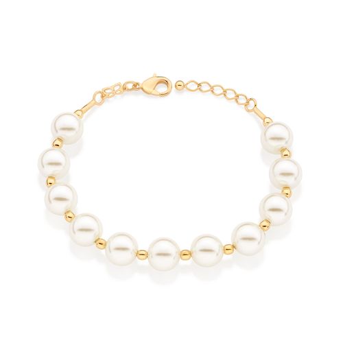 GOLD BIG PEARL BRACELET