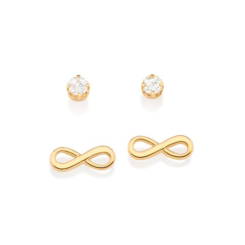 GOLD INFINITY SIGN EARRING KIT