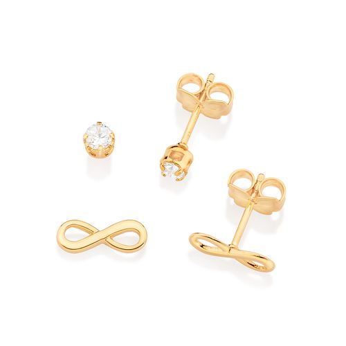 GOLD INFINITY SIGN EARRING KIT