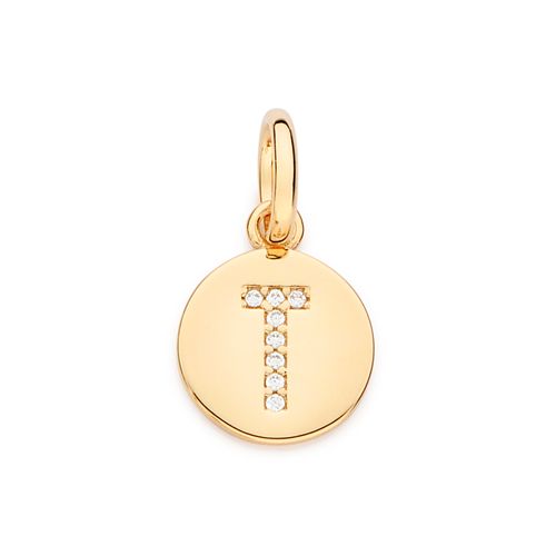 GOLD EVERYDAY INITIAL PENDANT  -LETTER T