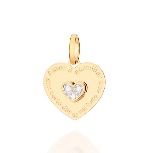 GOLD ENGRAVED HEART PENDANT