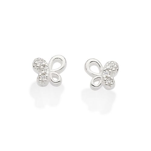 SILVER 925 BUTTERFLY STUD EARRINGS