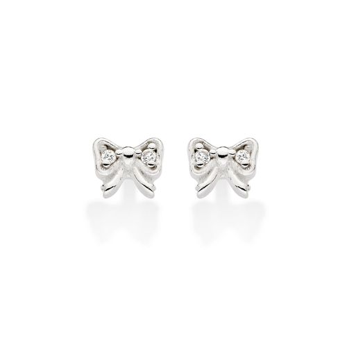 SILVER 925 BOW STUD EARRINGS