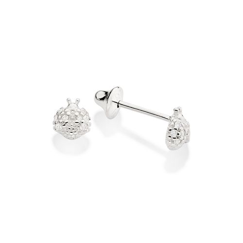 SILVER 925 LADY BUG STUD EARRINGS