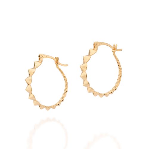 GOLD SPIKES HOOP EARRINGS